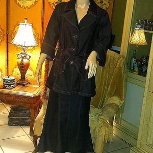 Bisou Bisou black denim suit.